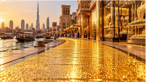 دبي تستعد لتجربة استثنائية.. أول وأطول ممر في العالم مصنوع من الذهب عيار 24