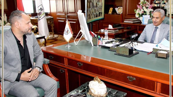محافظ بني سويف يلتقي عضو مجلس النواب محمد فاروق لمناقشة عدد من الملفات الخدمية ومطالب المواطنين بمركزي ناصر والواسطى